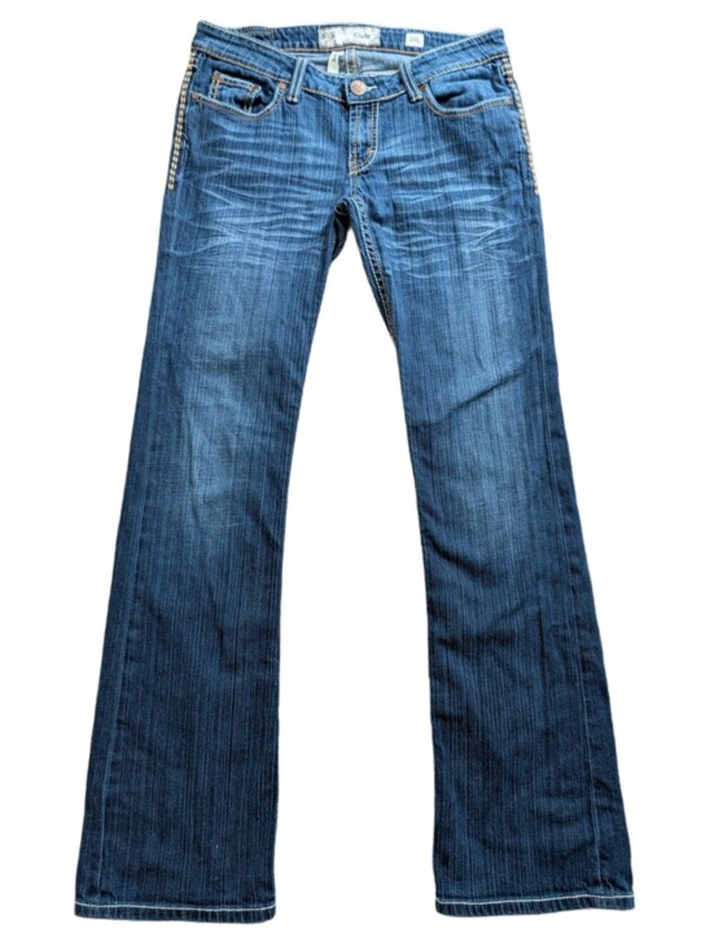 BKE Denim Buckle Womens Dark Blue Stella Bootcut Jeans Size 29 Long (29x33.5)